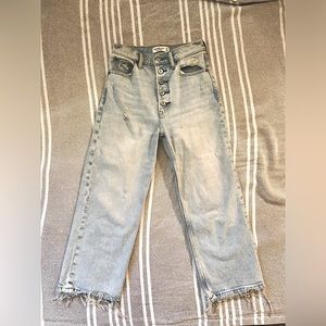 Abercrombie + Fitch Crop Wide Leg Ultra High Rise Jeans